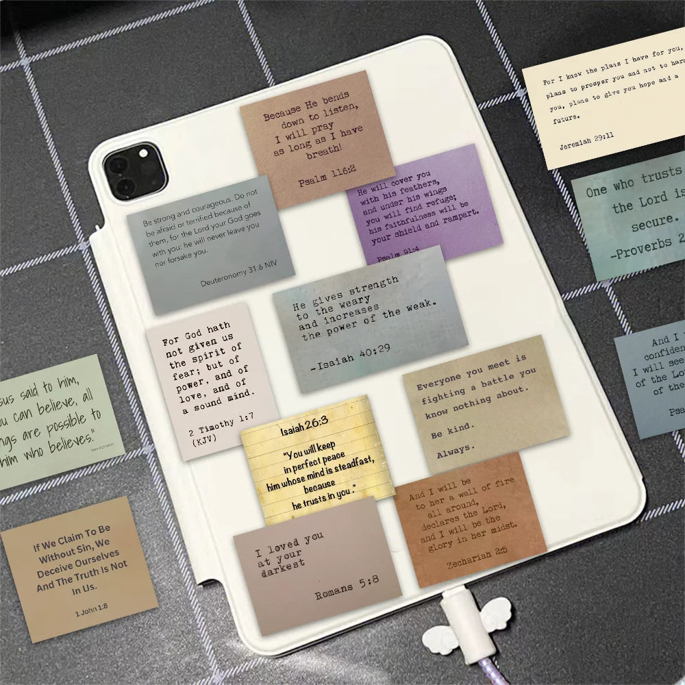 60PCS Christian Bible Verse saying waterproof stickers