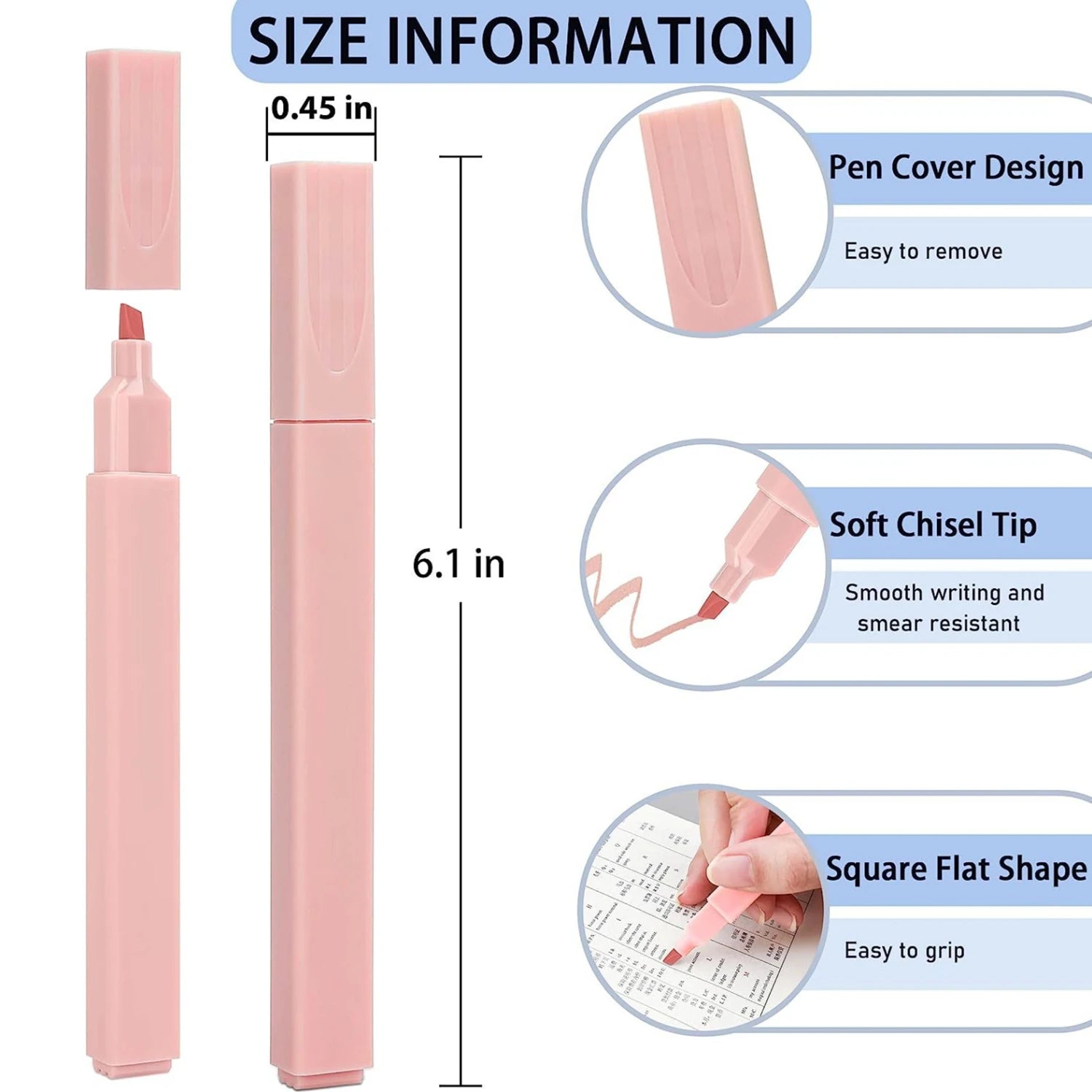 Highlighters Cute Pastel Pens 12 Colors No Bleed