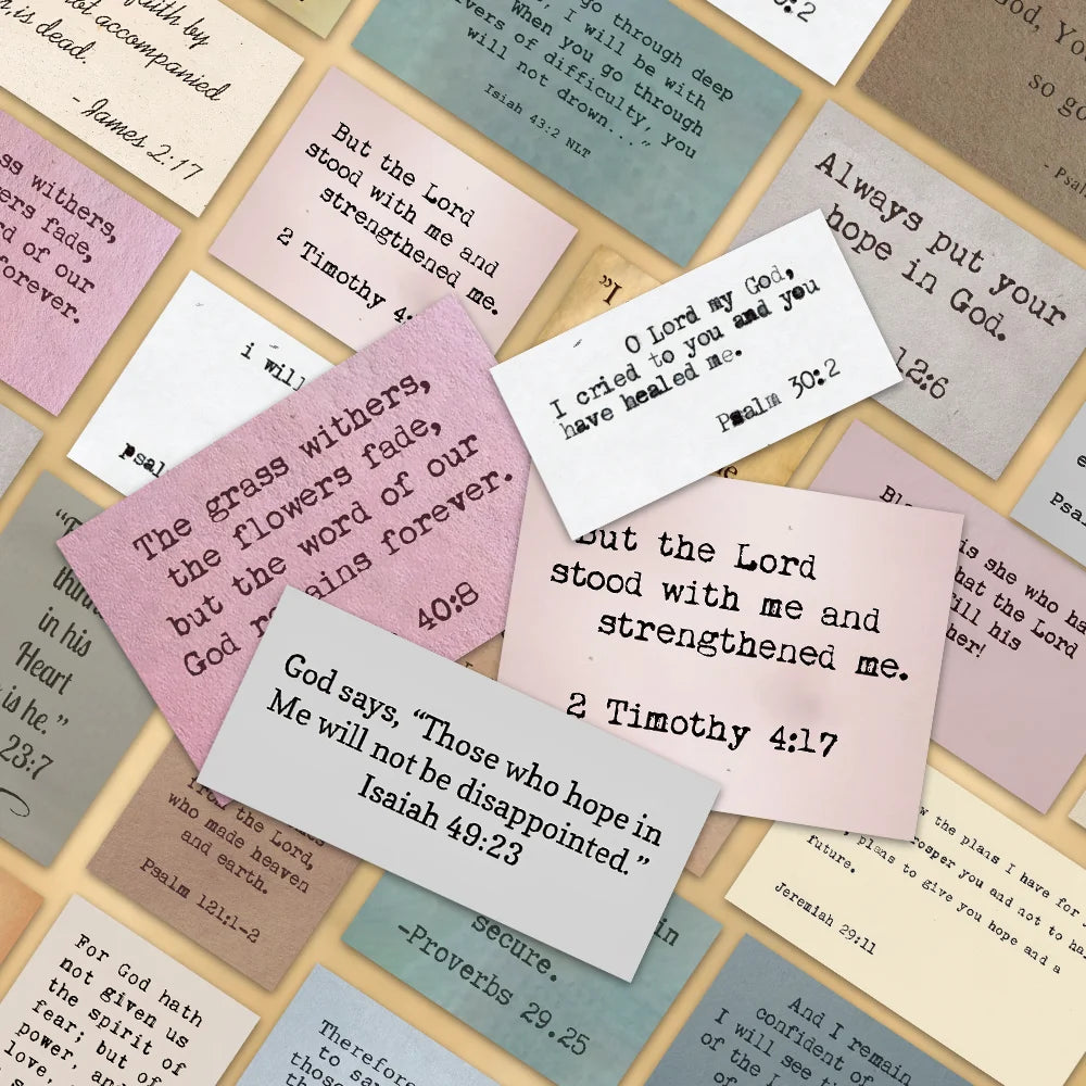 60PCS Christian Bible Verse saying waterproof stickers